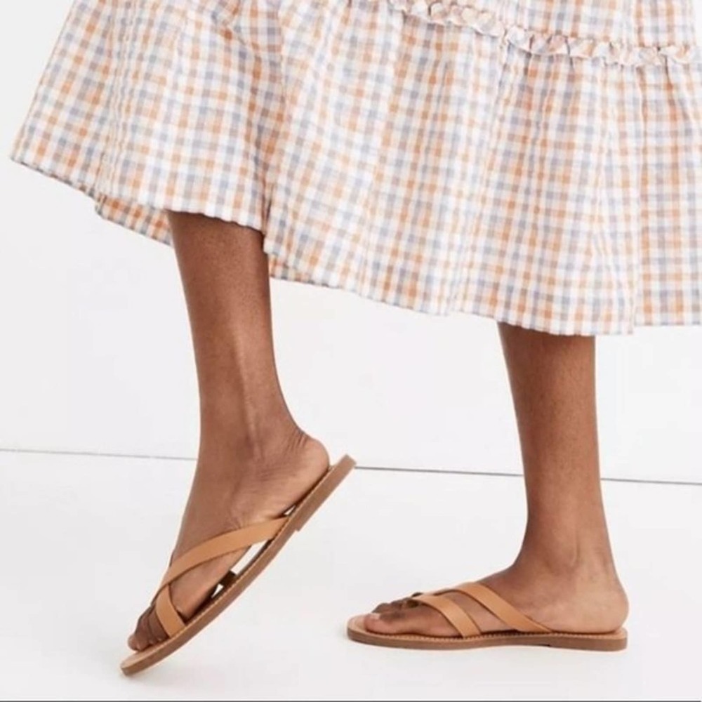 Madewell The Boardwalk Leather Thong Sandals 7.5